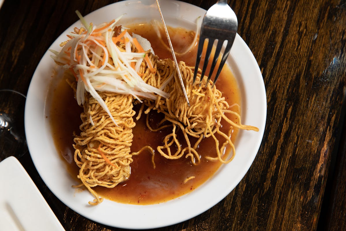 a bowl of food on a plate